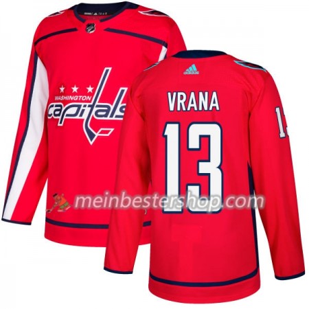 Washington Capitals Jakub Vrana 13 Adidas 2017-2018 Rot Trikot Authentic - Herren